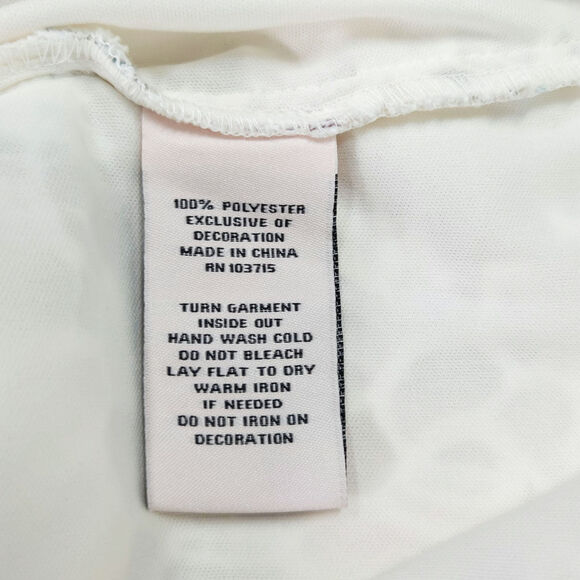 Nanette Lepore Floral Lace Top Ivory Pink Blue Scalloped Neck Back Zip Pastel XL - Picture 4 of 7